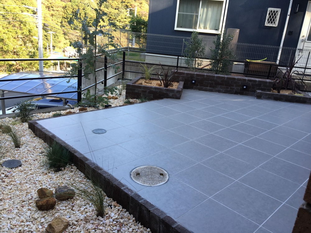 ブルックリンスタイルのタイルデッキ外観 ブルックリンスタイルのタイルデッキ外観