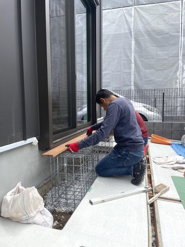 No.1197：ガビオンベンチ制作