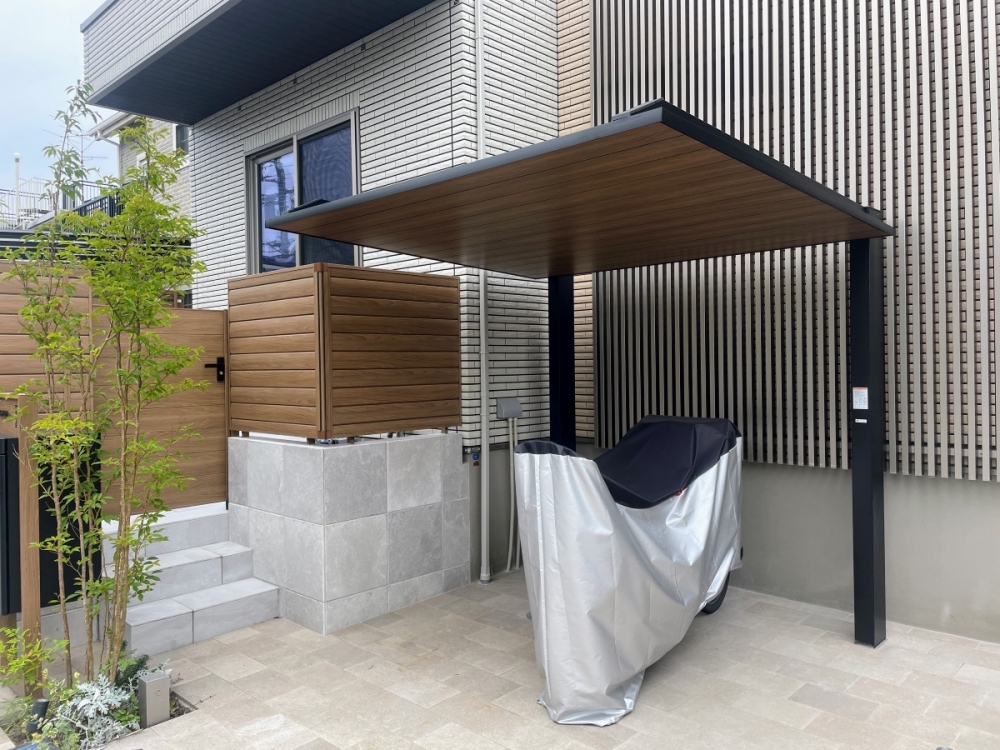 No.1202：カーポートSCミニ(サイクルポート)設置