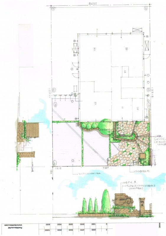No.1021：ダークファンタジー風 可愛いお庭