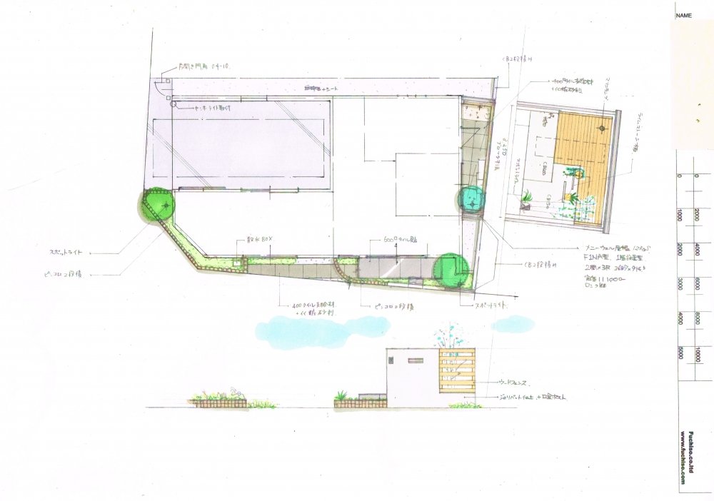 No.1022：玄関と道路の間 1m未満の外構