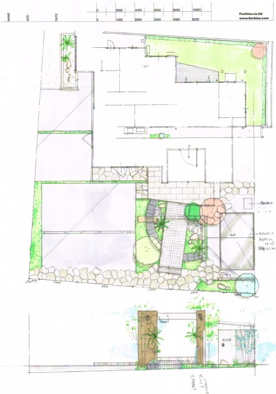 外構、庭、アプローチ、門柱、門、外壁、植木、 外構、庭、アプローチ、門柱、門、外壁、植木、