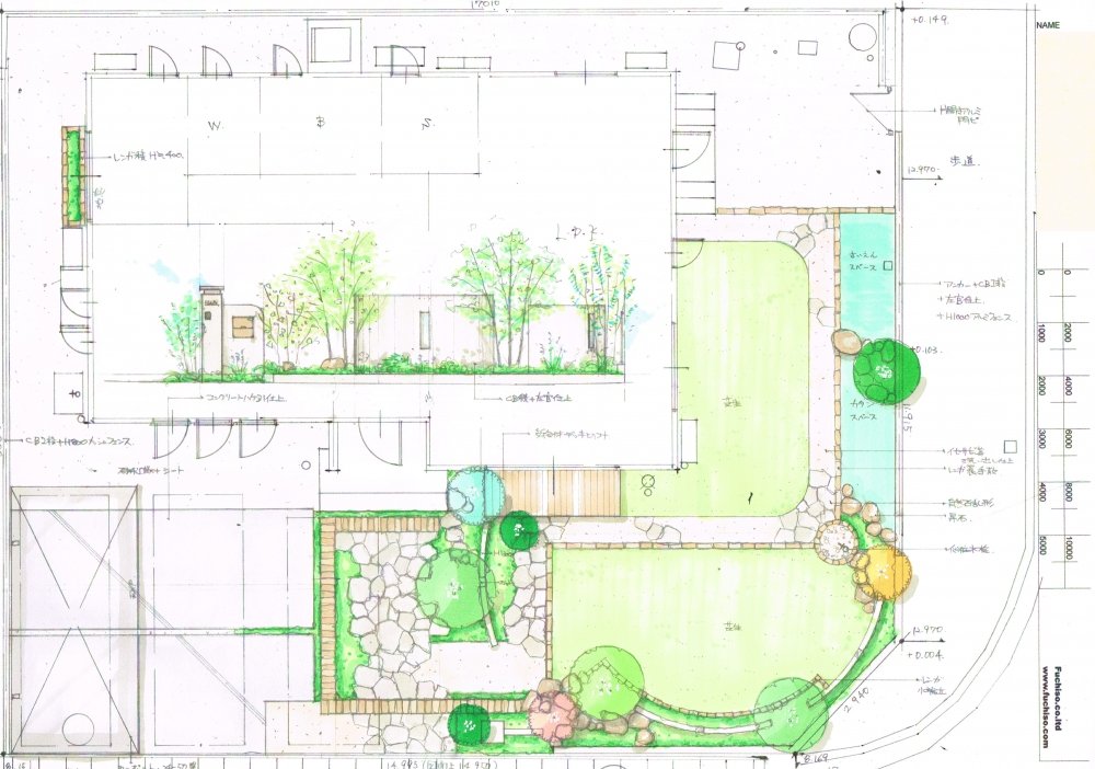 No.1026：トータルデザイン オープン外構