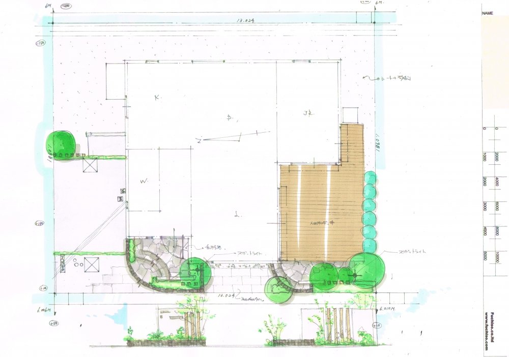 No.1037：外構　和モダン