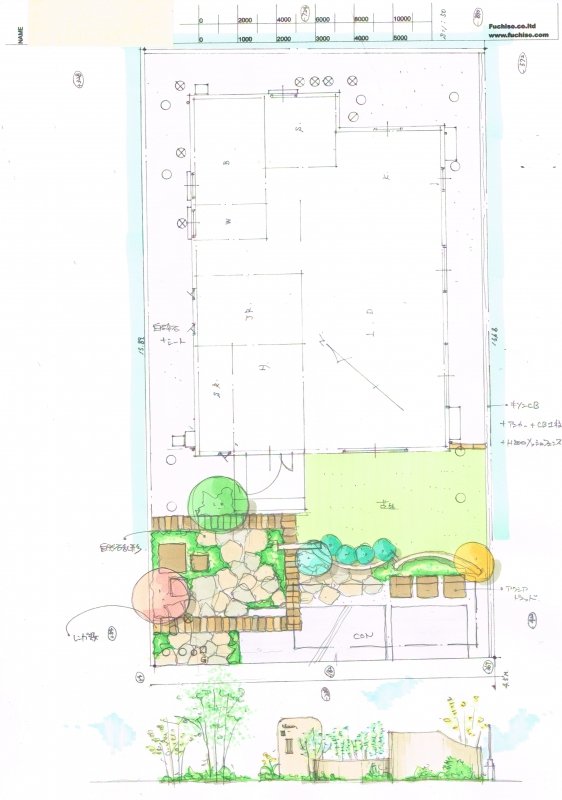 No.1039：半円外壁と植栽