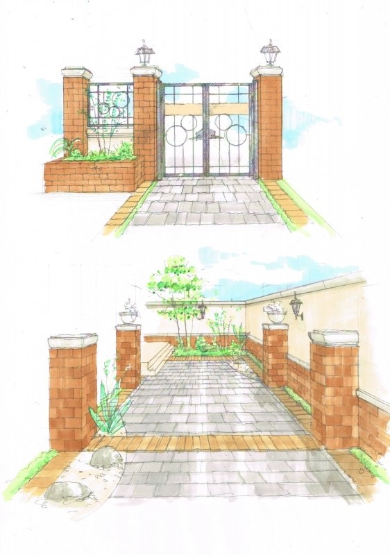 No.1058：花壇変更　通路スペースをより広く