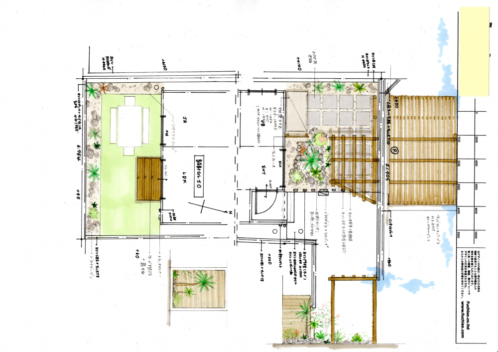 No.1163：ドライガーデンに包まれた庭を楽しむ