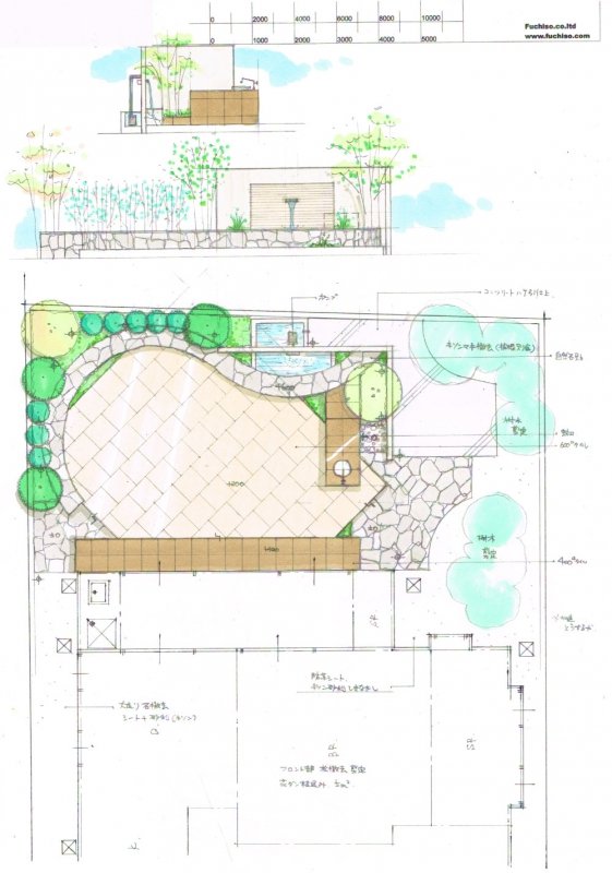 No.1005：Garden of Relaxation with Wall Fountain