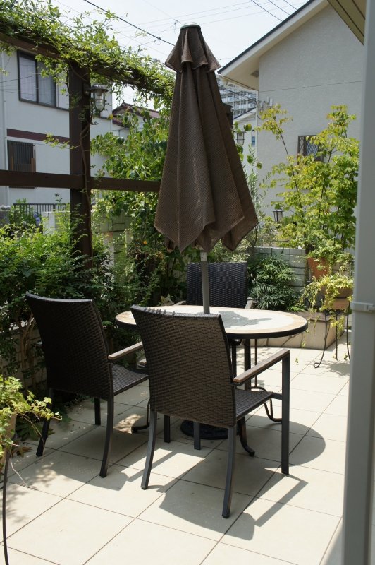 Parking Lot and Terrace on the South Side Road