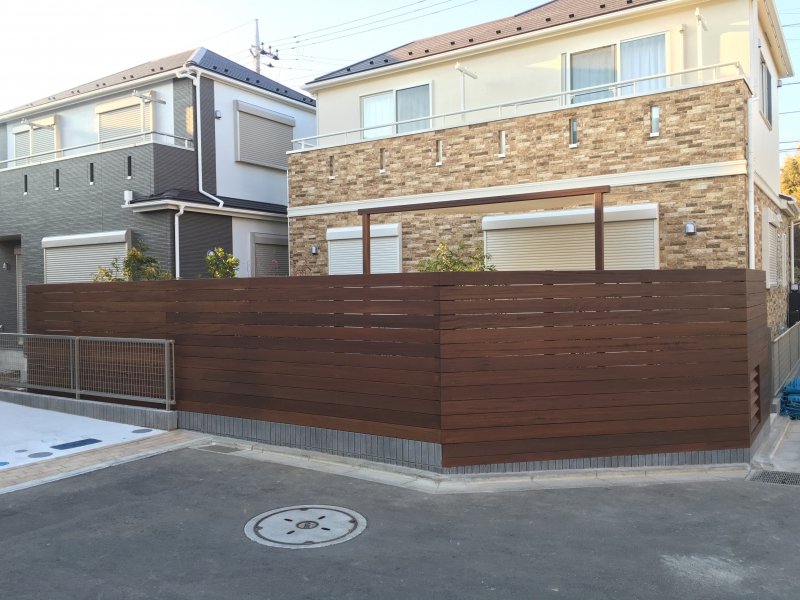 Wooden Exterior Wood Deck Life with Awning