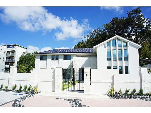 Lawn and  Stream to Pure White Exterior