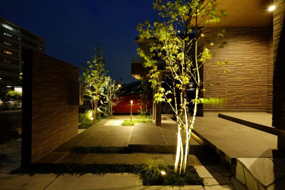 アプローチ階段の立面