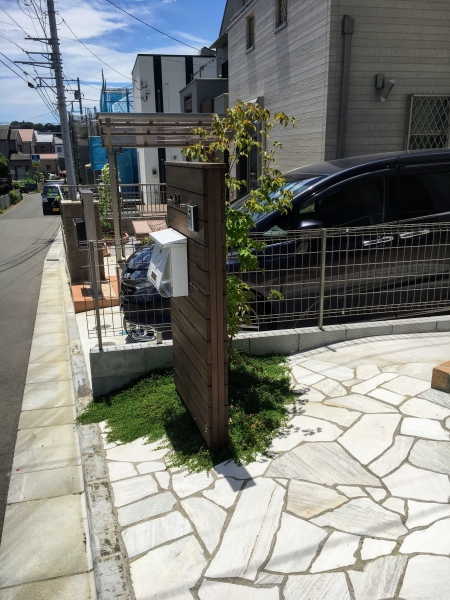 ウッド門柱側面