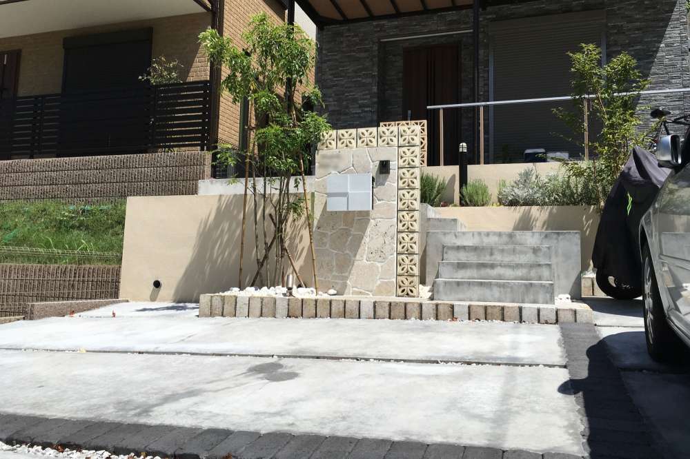 グラデーションの塗り壁