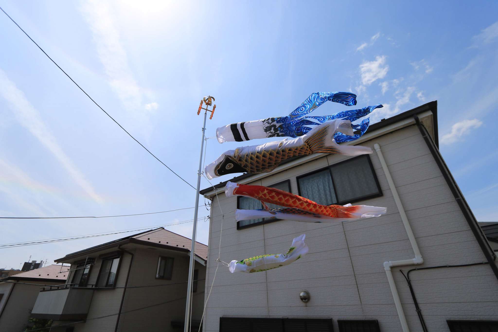 青空を泳ぐ鯉のぼり